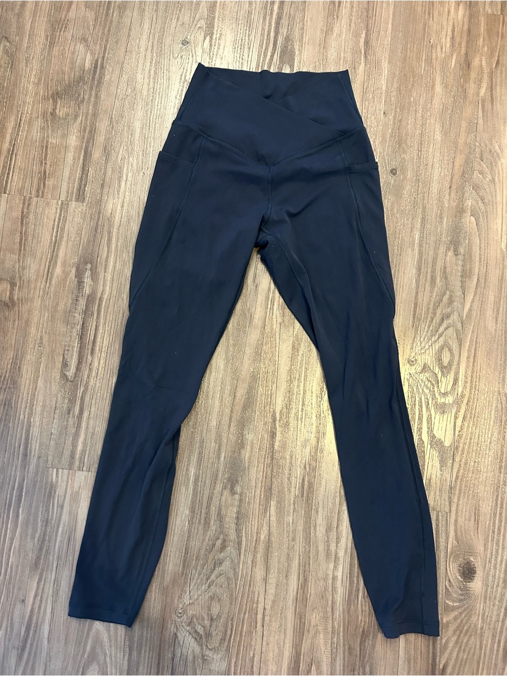 CRZ YOGA High-Waist Navy Leggings with Side Pockets